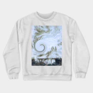 Blue stone texture pastel swirl Crewneck Sweatshirt